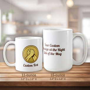 Arm, brottning Guld Kaffemugg