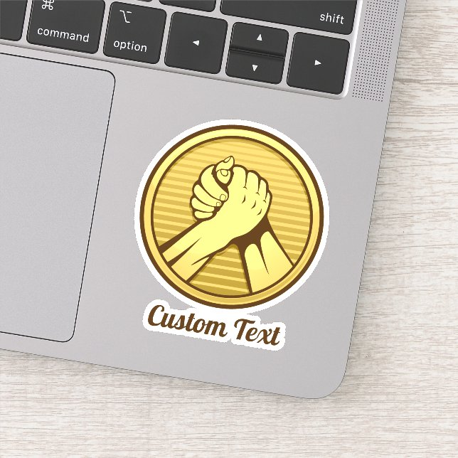 Arm, brottning Guld Klistermärken (Detalj)