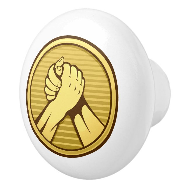 Arm, brottning Guld Knopp (Höger)