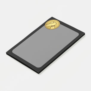 Arm, brottning Guld Post-it Block
