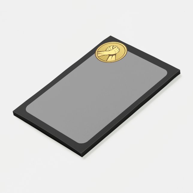 Arm, brottning Guld Post-it Block (Vinklad)