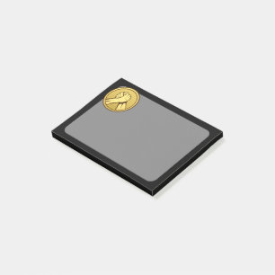 Arm, brottning Guld Post-it Block