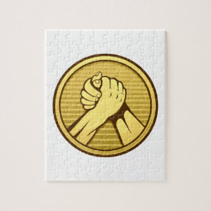 Arm, brottning Guld Pussel