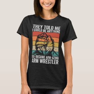Arm, brottning och Arm Wrestler Tävling T Shirt