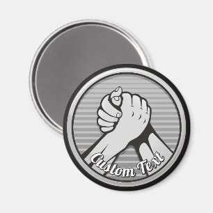 Arm, brottning Silver Magnet