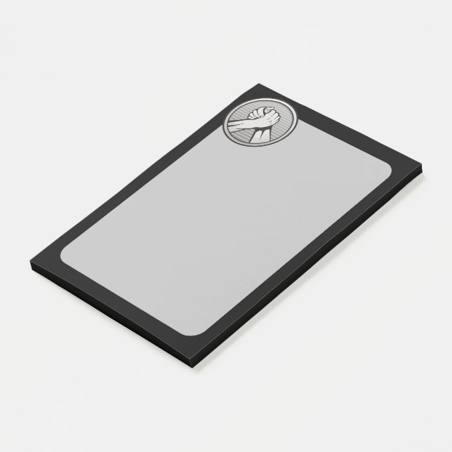Arm, brottning Silver Post-it Block (Vinklad)