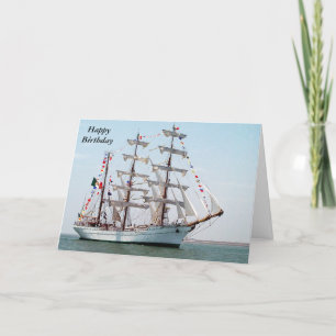 ARM Cuauhtemoc Mexican Navy Tall Frakt Birthday Kort