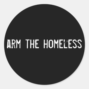 arm de hemlösa runt klistermärke