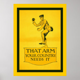 Arm ~ Din Land behöver det ~ Vintage WW1 Poster