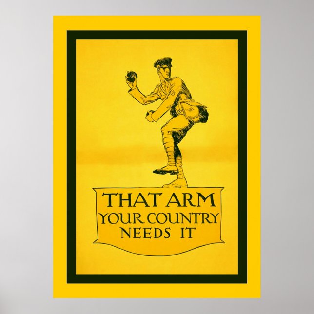 Arm ~ Din Land behöver det ~ Vintage WW1 Poster (Framsidan)