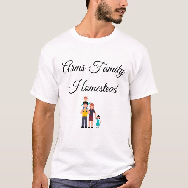 arm familjens hemestäd t shirt (Framsida)