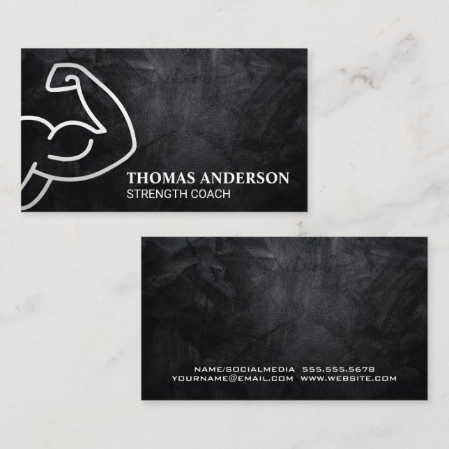 Arm Flexing | Hälsoduglighet Visitkort (Fram/baksida)