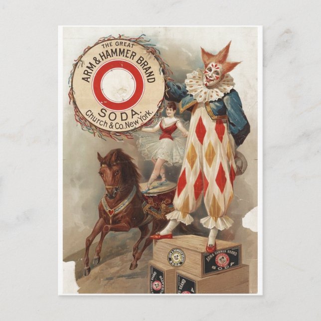 Arm & Hammer Brand Soda Ad Poster 1900 Vykort (Framsida)