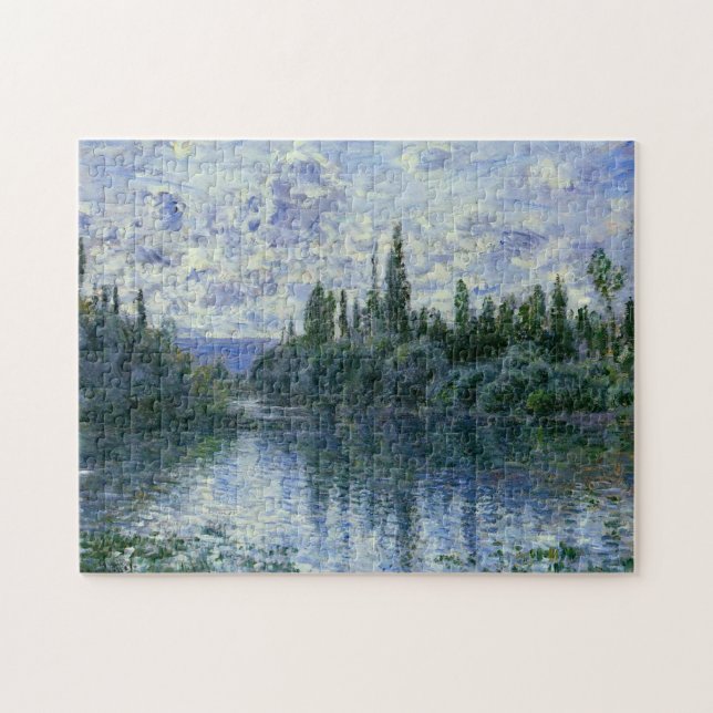 Arm i Seine nära Vetheuil 1878 Monet Fine Art Pussel (Horisontell)