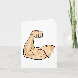 Arm muskelanteckningskort kort