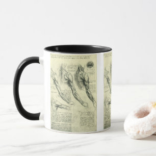 Arm och Shoulder Anatomy av Leonardo da Vinci Mugg