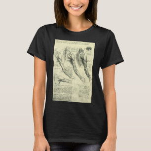 Arm- och skulteranatomi av Leonardo da Vinci Tee Shirt