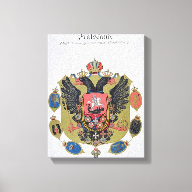 Arm och skydd av delstaten Imperial Russia, f Canvastryck (Framsida)