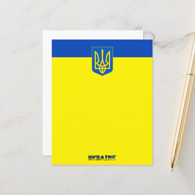 Arm som jackar ukrainska flagga (Fram/Back In Situ)