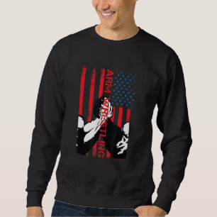 Arm USA flagga Lång Ärmad Tröja
