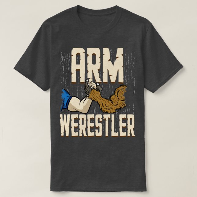 Arm Werestler Funny Pun Halloween Arm Wrestler Wer T Shirt (Design framsida)