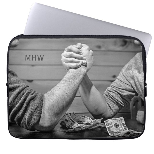 Arm Wrestling anpassningsbar monogram laptop sleev Fodral (Framsidan)