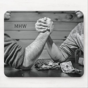 Arm Wrestling anpassningsbar monogram mousad Musmatta