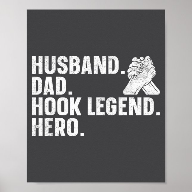 Arm Wrestling Arm Wrestler Husband. Dad. Hook Lege Poster (Framsidan)