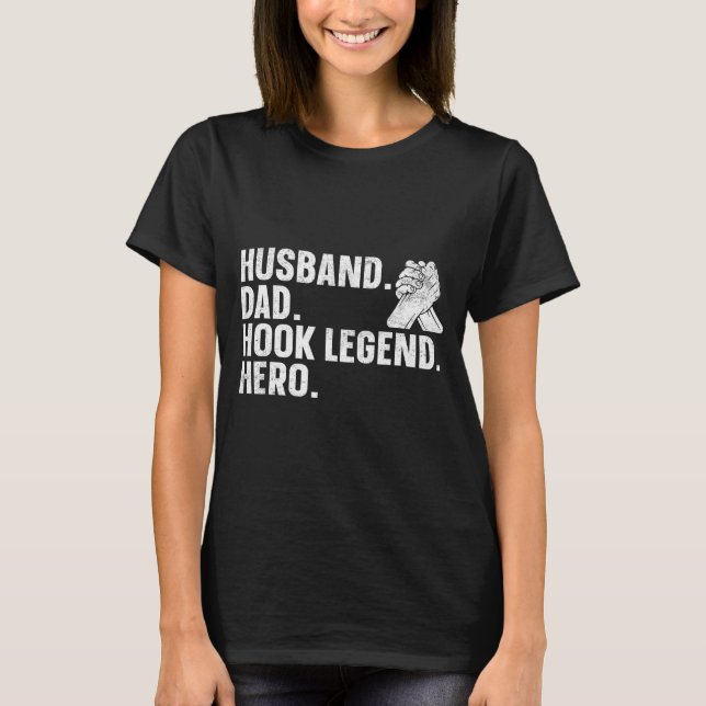 Arm Wrestling Arm Wrestler Husband. Dad. Hook Lege T Shirt (Framsida)