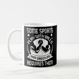 Arm Wrestling Armwrestler Idrottsman Squeezing Bic Kaffemugg