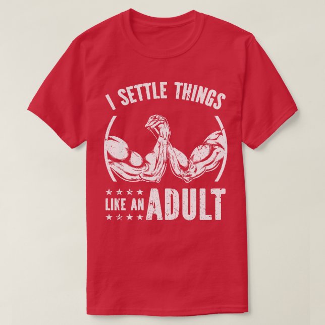 Arm Wrestling Bord Roligt Arm Wrestle T Shirt (Design framsida)