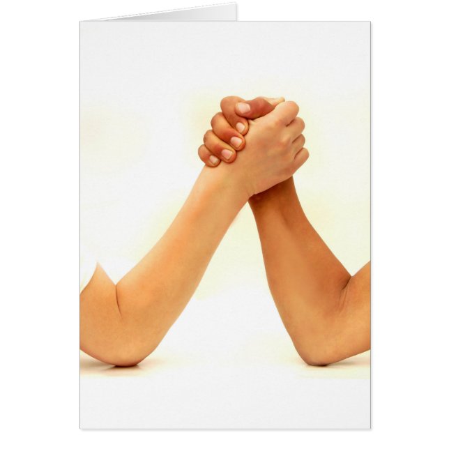 Arm Wrestling Hälsningskort (Framsidan)