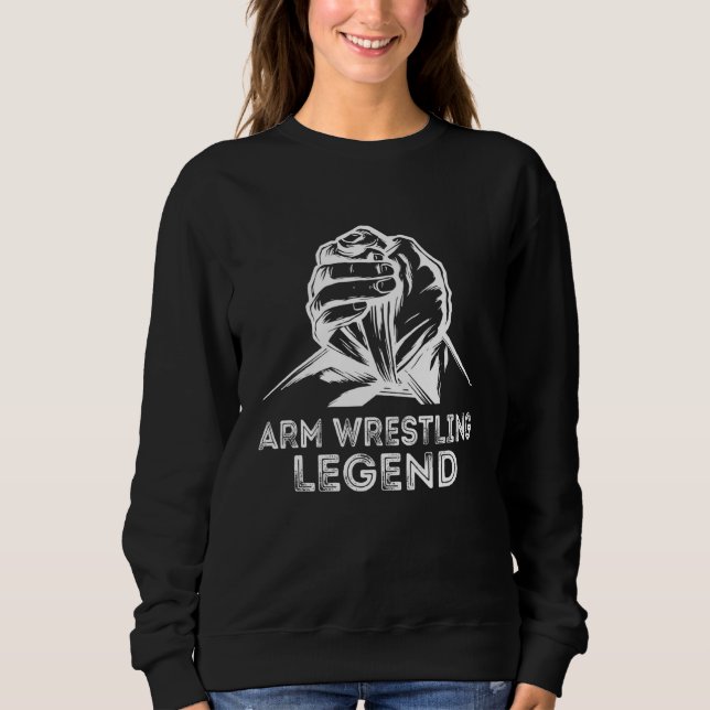 Arm Wrestling Legend Arm Wrestler Armwrestling Spo T Shirt (Framsida)