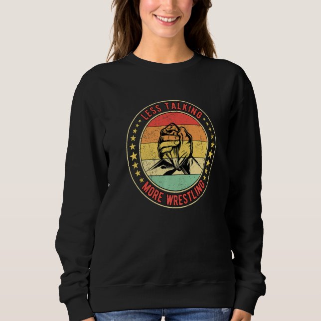 Arm Wrestling Less Talking More Wrestling   T Shirt (Framsida)