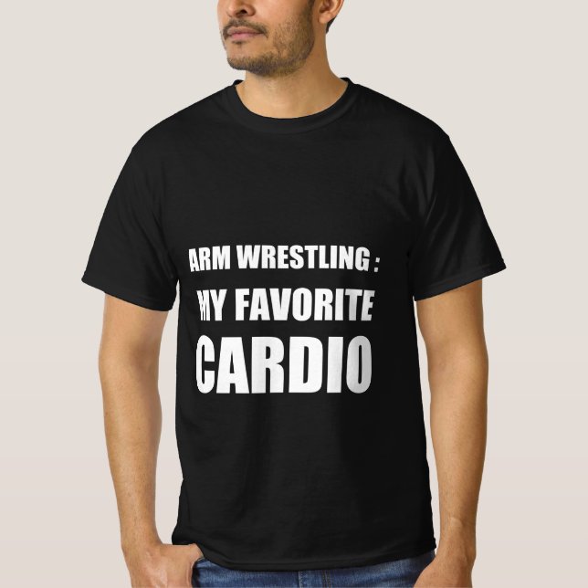 Arm wrestling: min favorit cardio t shirt (Framsida)