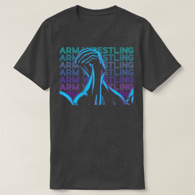 Arm Wrestling Retro Arm Wrestling Gift T Shirt (Design framsida)