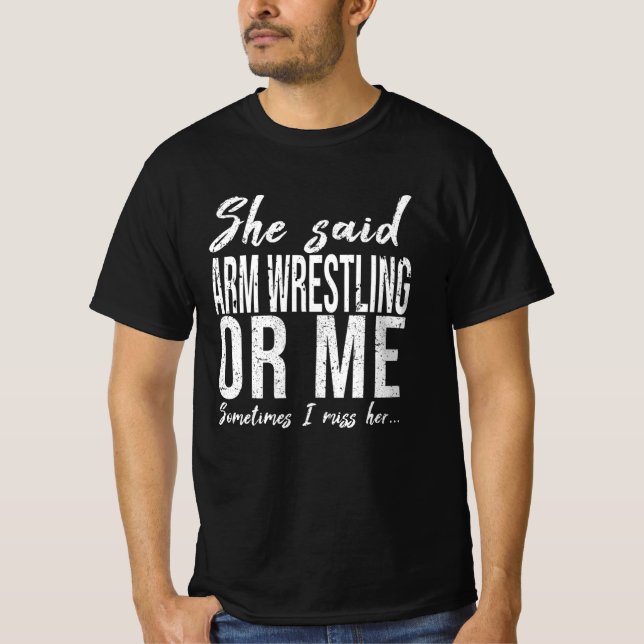 Arm Wrestling, rolig sportgåva T Shirt (Framsida)