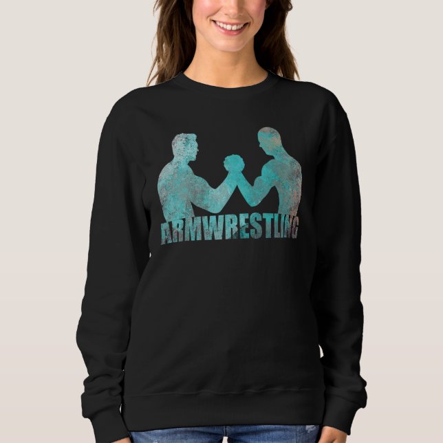 Arm Wrestling Strength Sport Armwrestling Grunge E T Shirt (Framsida)