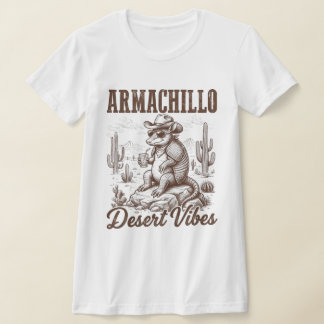 Armachillo Cowboy Armadillo Desert Vibes Funny T Shirt