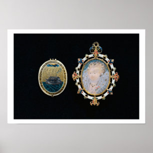 Armadajuvel, miniatyr av drottningen Elizabeth mig Poster