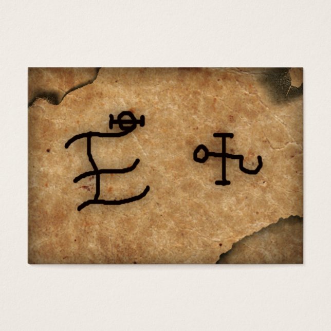 Armadel rainael "parchment" visitkort (Framsidan)