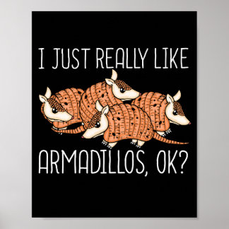 Armadillo Älskare Wildlife Animal Gift Armadillo Poster