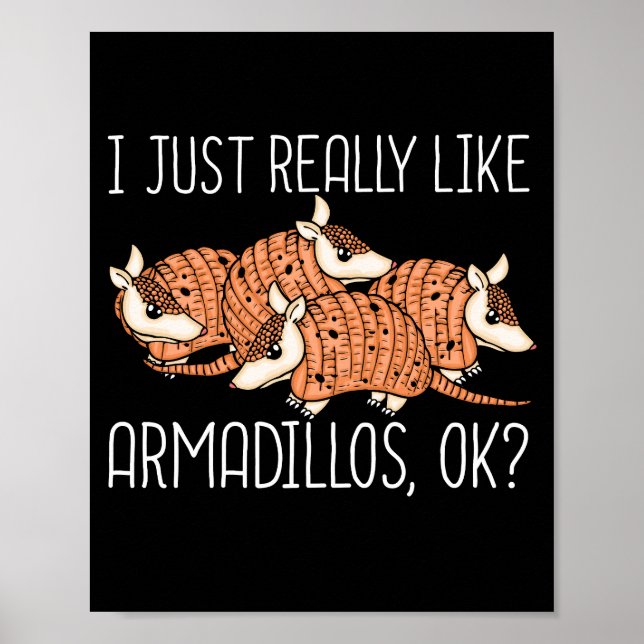 Armadillo Älskare Wildlife Animal Gift Armadillo Poster (Framsidan)