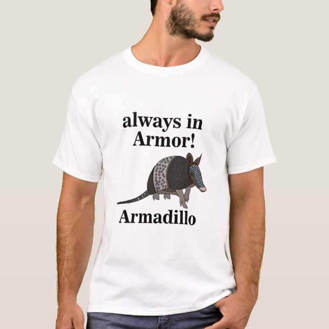 Armadillo Animal Funny  T Shirt (Framsida)
