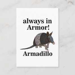 Armadillo Animal Funny  Visitkort