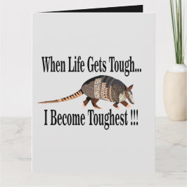 Armadillo Animal Inspirational Hälsning Kort
