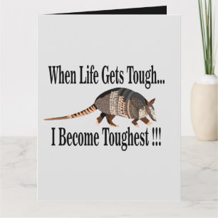 Armadillo Animal Inspirational Hälsning Kort