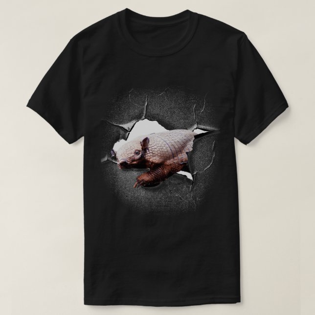 Armadillo Ansikte Breakthrough T Shirt (Design framsida)