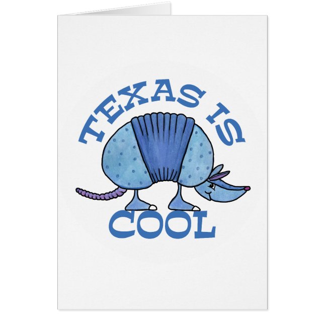 Armadillo Blue-Texas är Coola Hälsningskort (Framsidan)