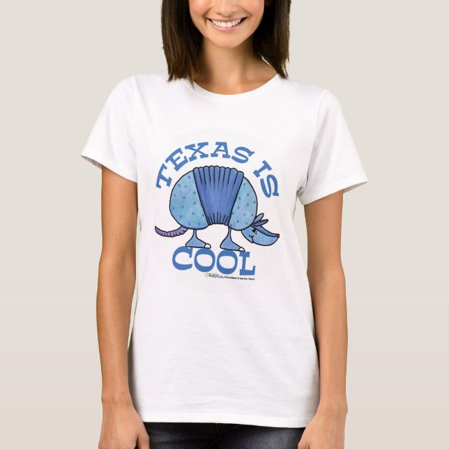 Armadillo Blue-Texas är Coola Tee Shirt (Framsida)